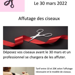 Service affûtage ciseaux et matériel de couture