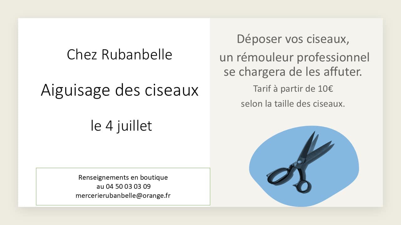 Aiguisage des ciseaux